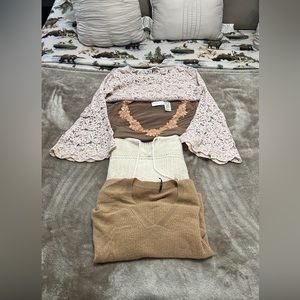 I made a bundle of 4 beautiful shirts all sizes small.